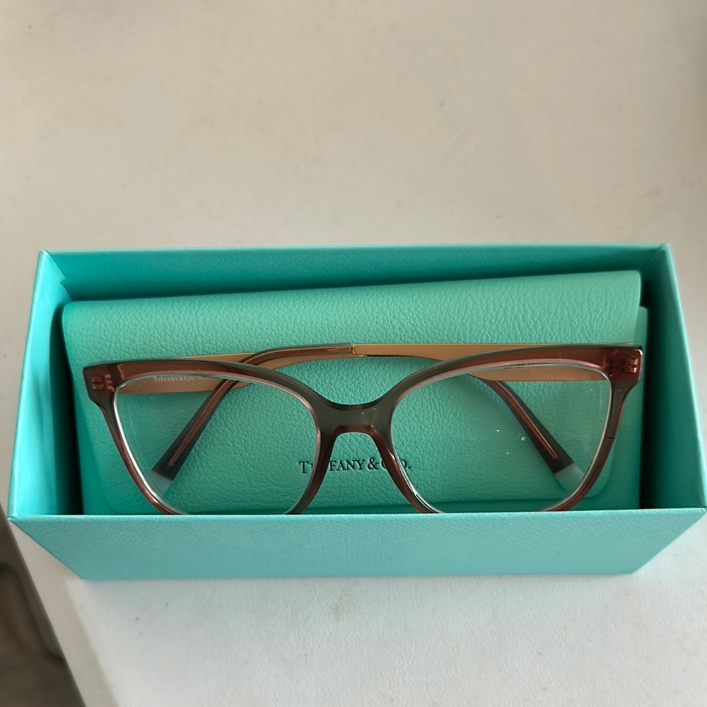 Tiffany & Co. Brown Gradient Cat-Eye Glasses